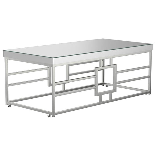 Dafina - Frame Coffee Table - Pearl Silver