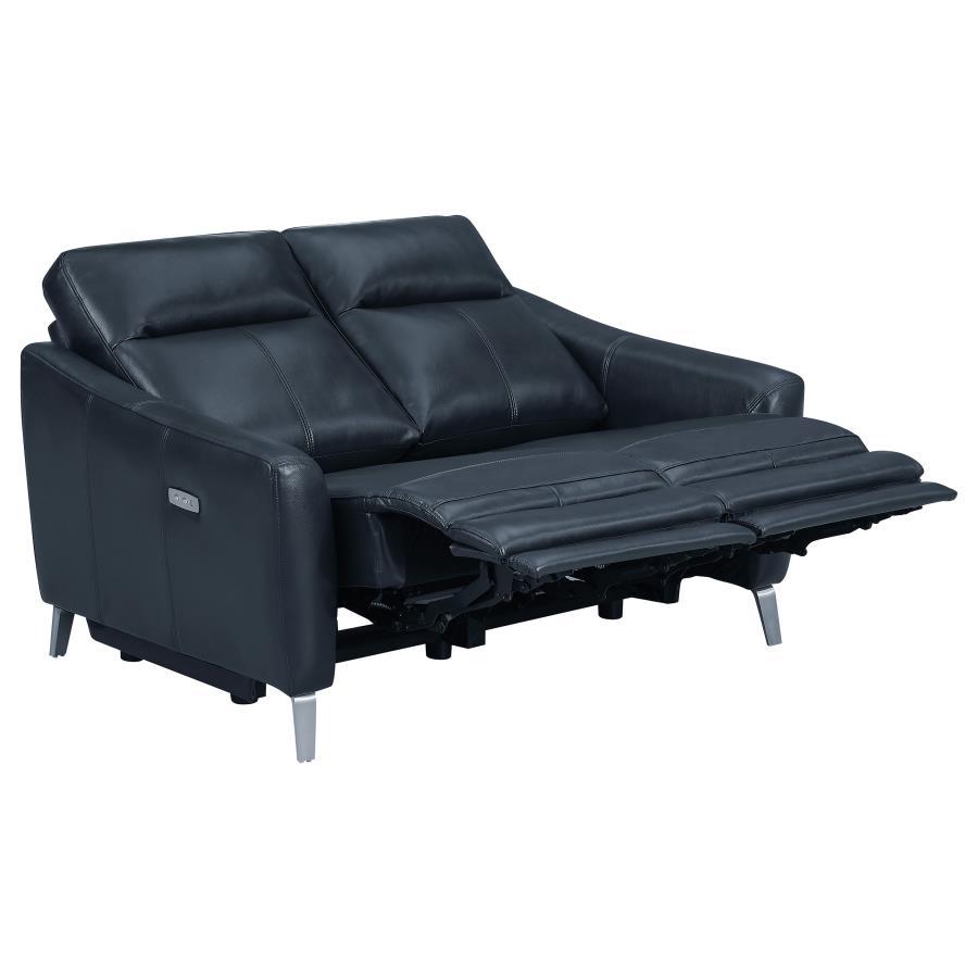 Derek - Power Loveseat - Blue
