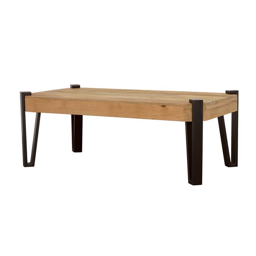 Winston - Wooden Rectangular Top Coffee Table - Light Brown