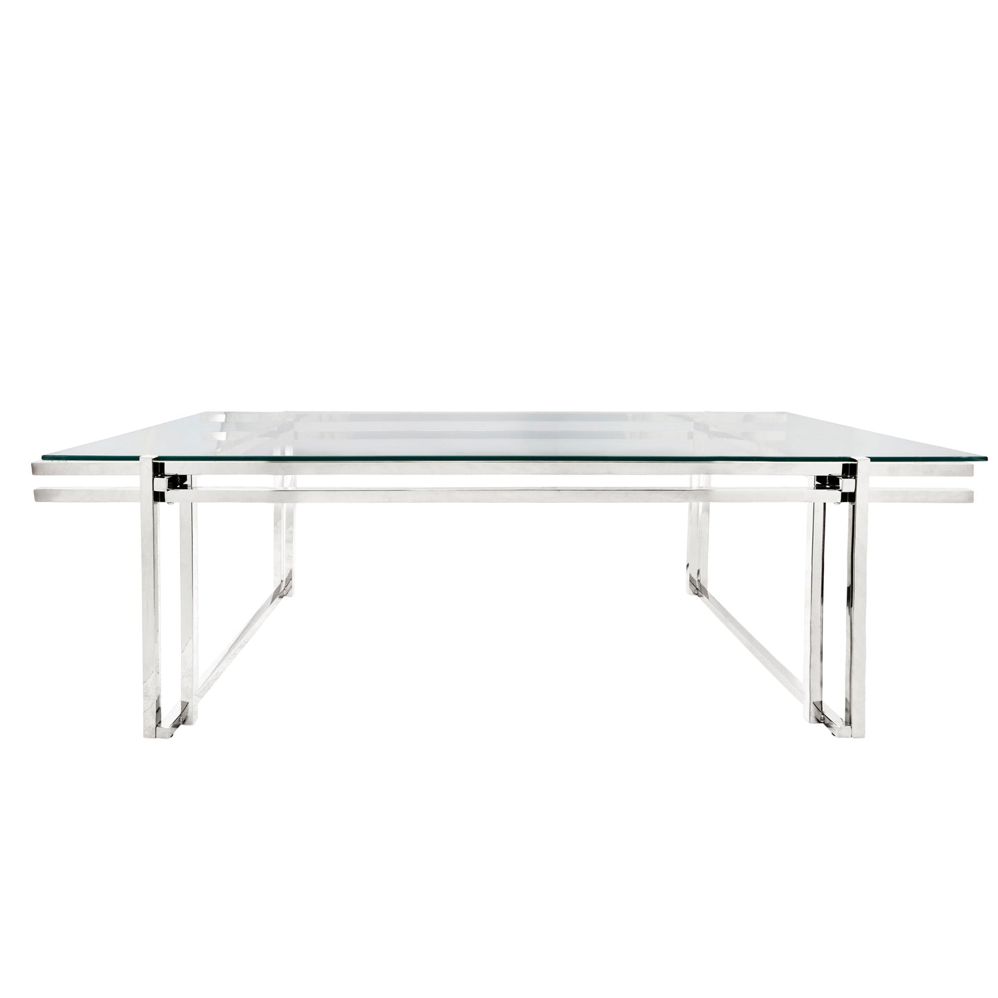 Metal 55" Coffee Table - Silver