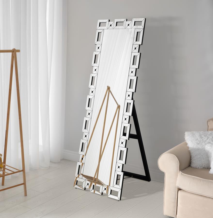 Tavin - Geometric Frame Cheval Mirror