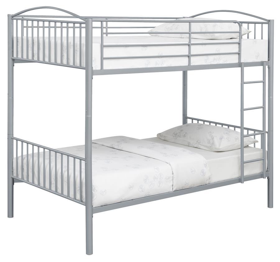 Anson - Twin over Twin Bunk Bed With Ladder - White