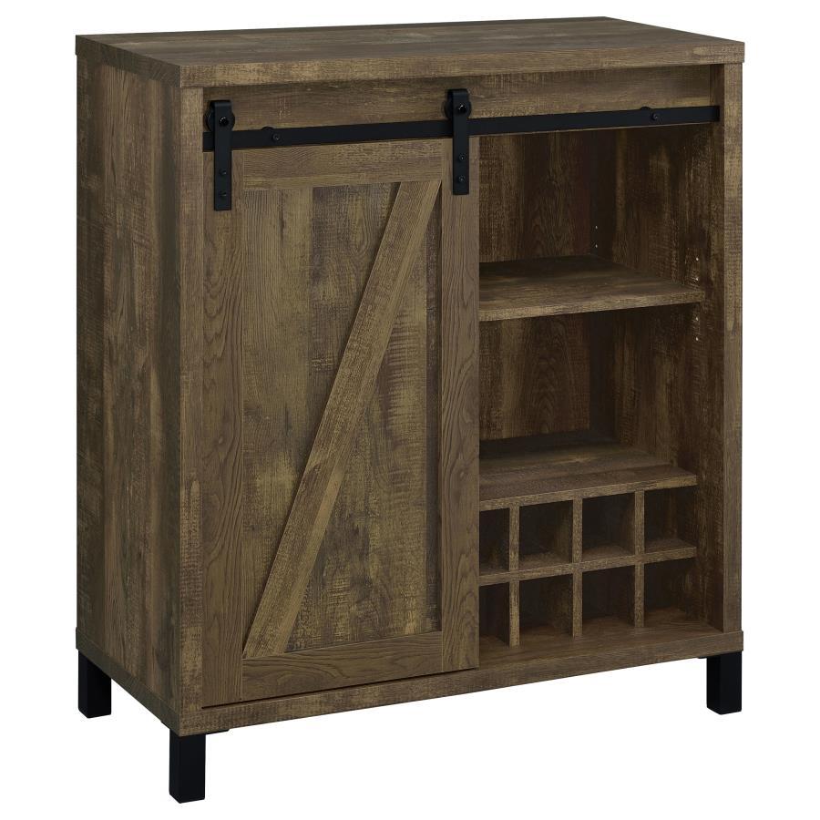 Arlington - Bar Cabinet With Sliding Door - Light Brown