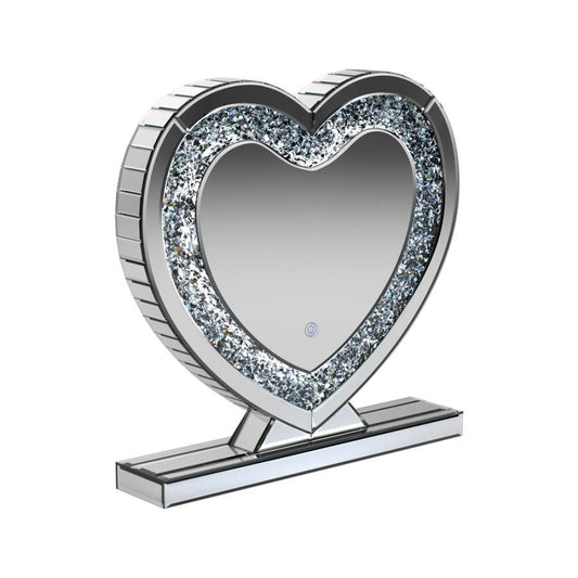 Euston - Heart Shape Table Mirror - Gray