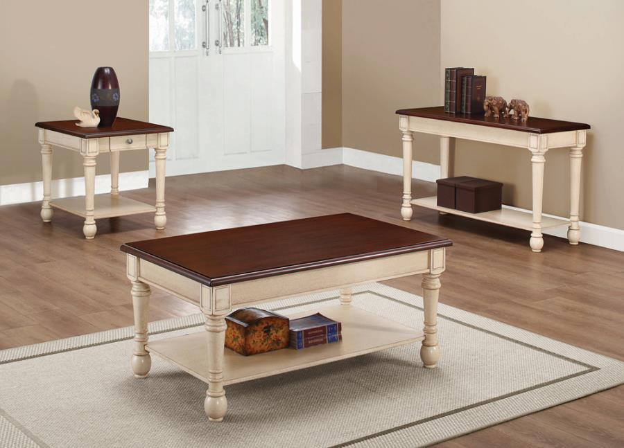 Layla - Rectangular End Table - Brown