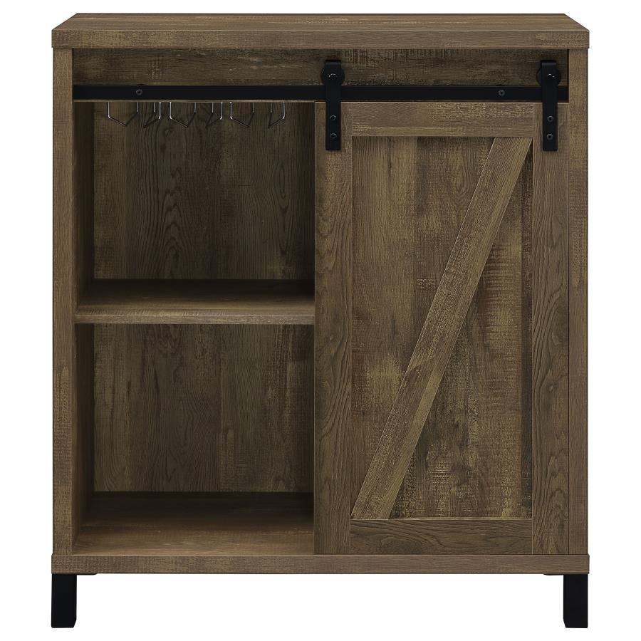 Arlington - Bar Cabinet With Sliding Door - Light Brown