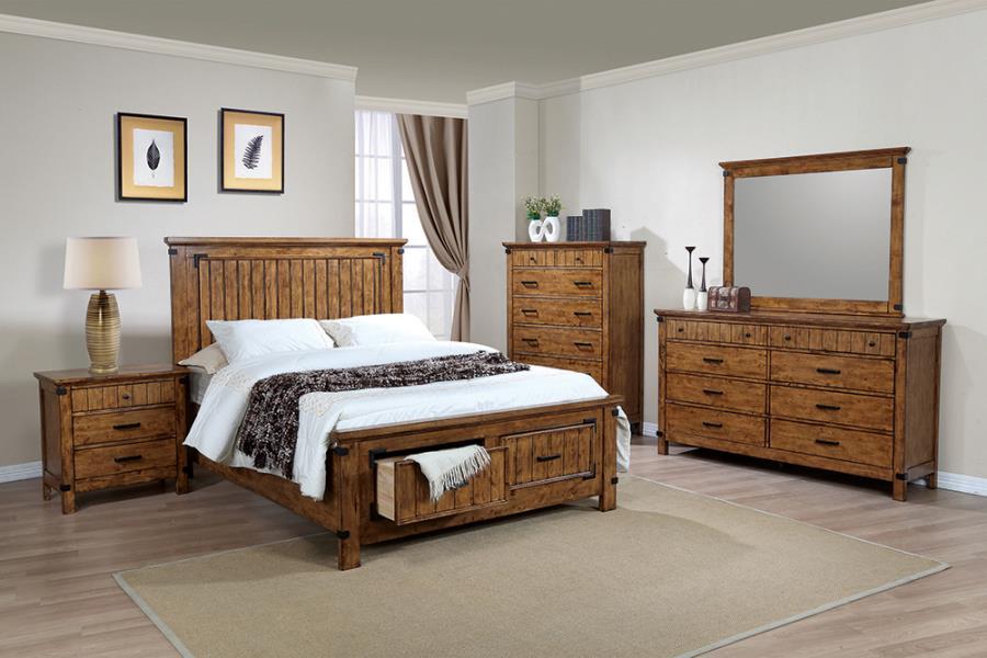 Brenner - California King Bed 5 Piece Set - Brown