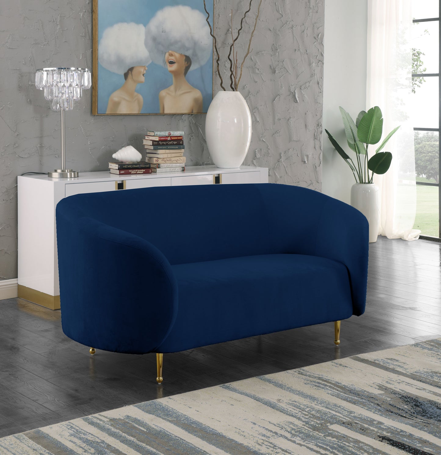 Lavilla - Loveseat - Navy