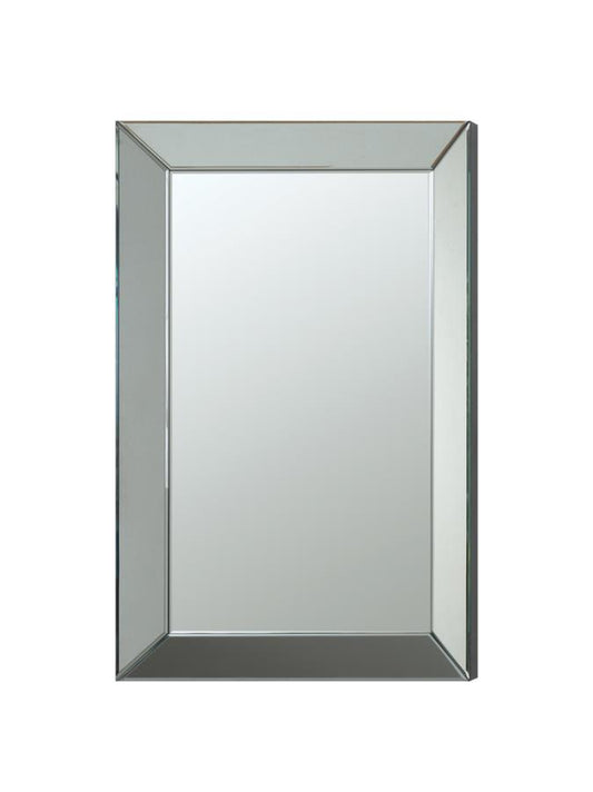 Pinciotti - Rectangular Beveled Wall Mirror - Pearl Silver