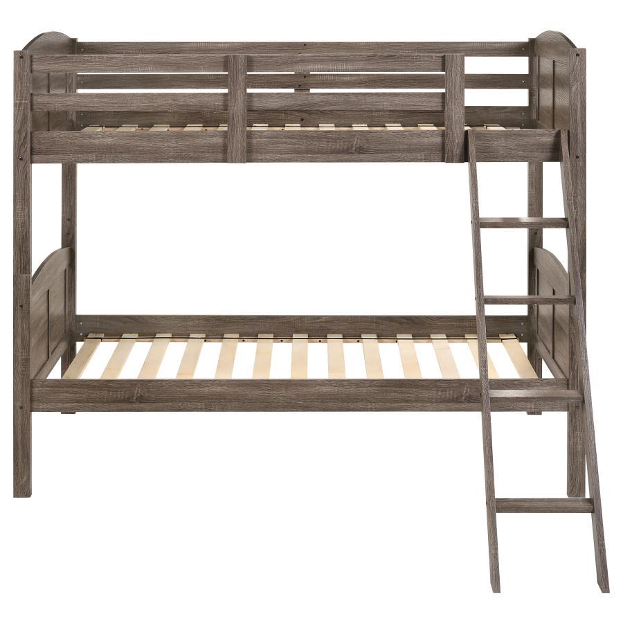 Flynn - Twin over Twin Bunk Bed - Light Brown