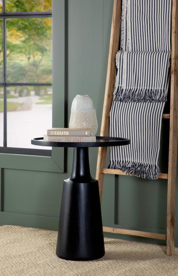 Ixia - Accent Table With Tapered Base - Black