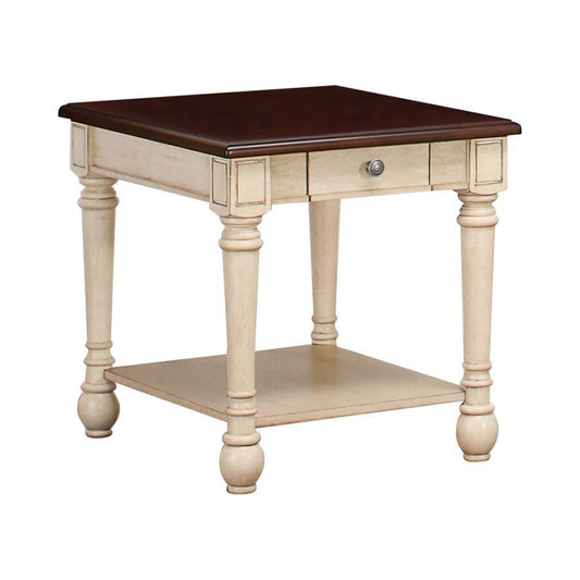 Layla - Rectangular End Table - Brown