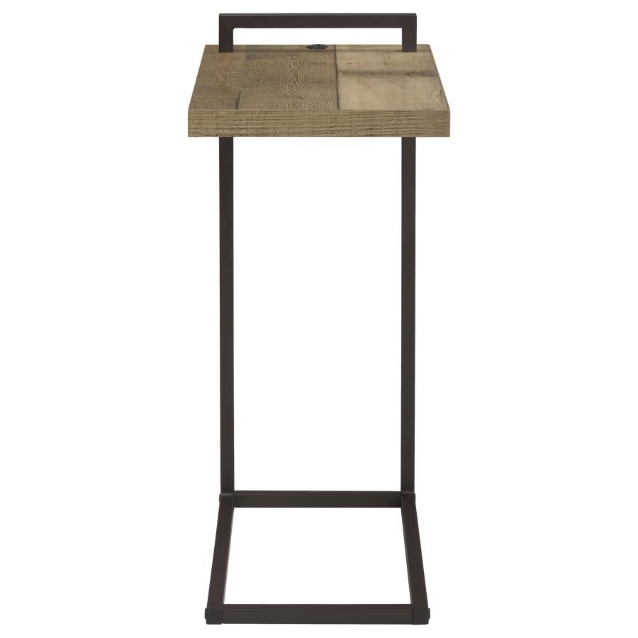 Maxwell - C-shape Accent Table - Light Brown