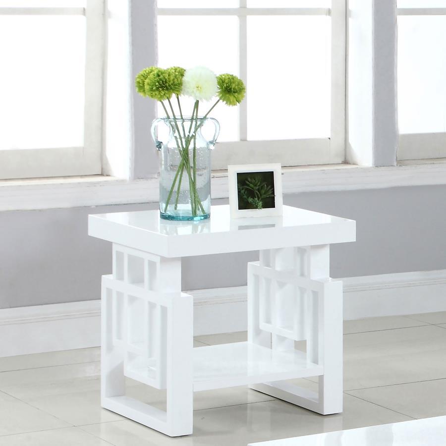 Schmitt - Rectangular End Table - White