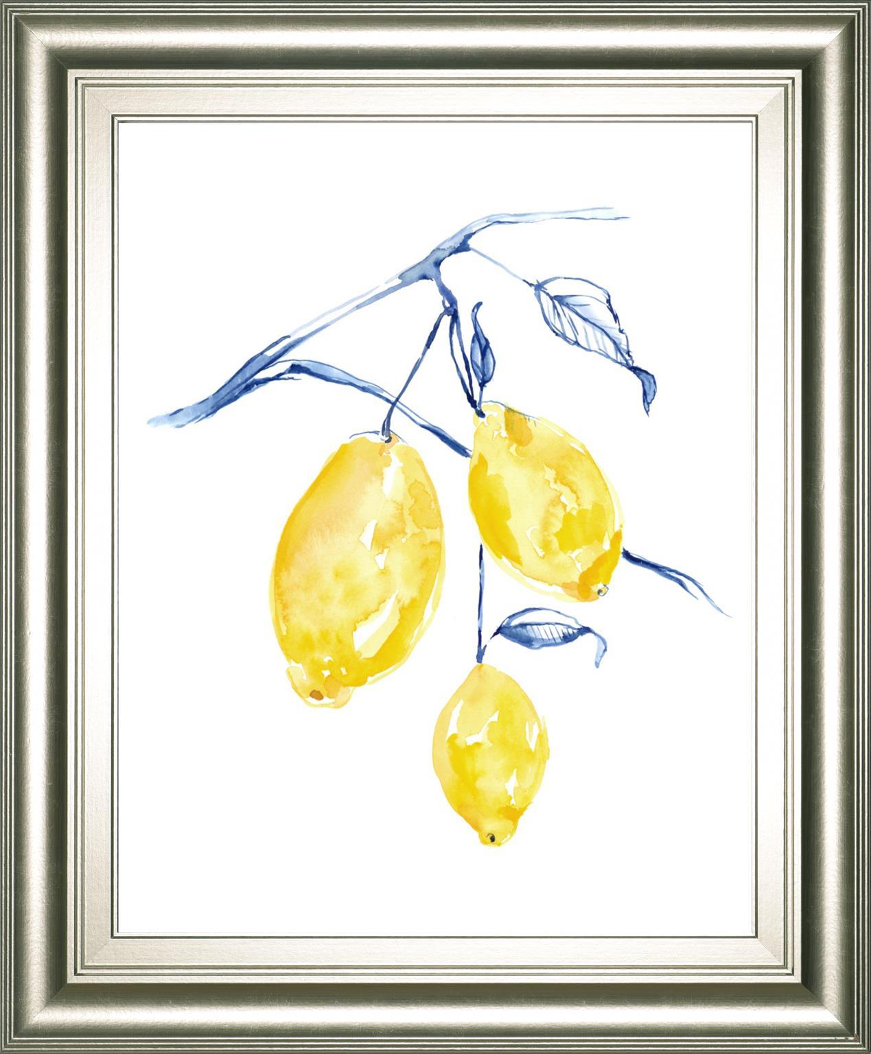 Watercolor Lemons I By Jennifer Goldberger 22x26 - Yellow