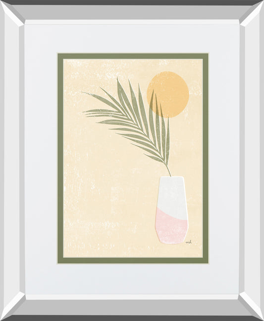 Sun Palm II Blush By Moira Hershey Mirrored Frame