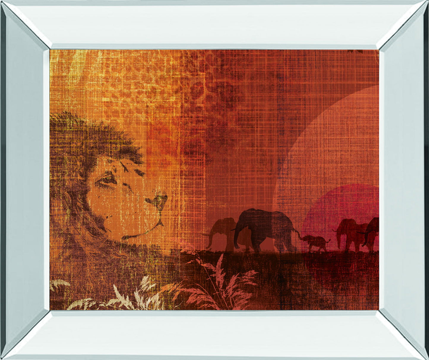 Safari Sunset II By Venter, T. - Mirror Framed Print Wall Art