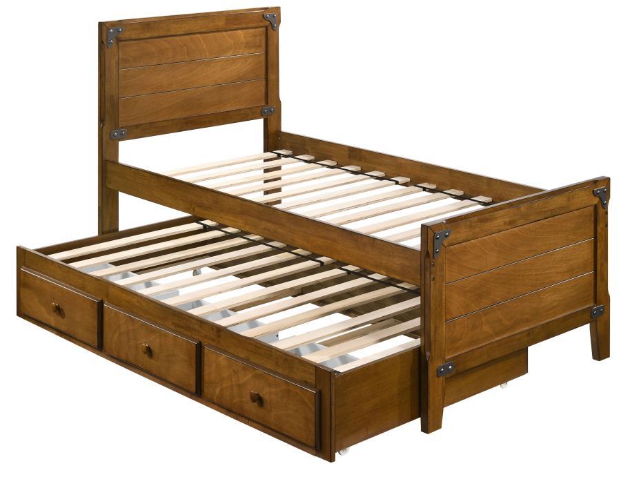 Granger - Twin Captain's Bed With Trundle - Light Brown