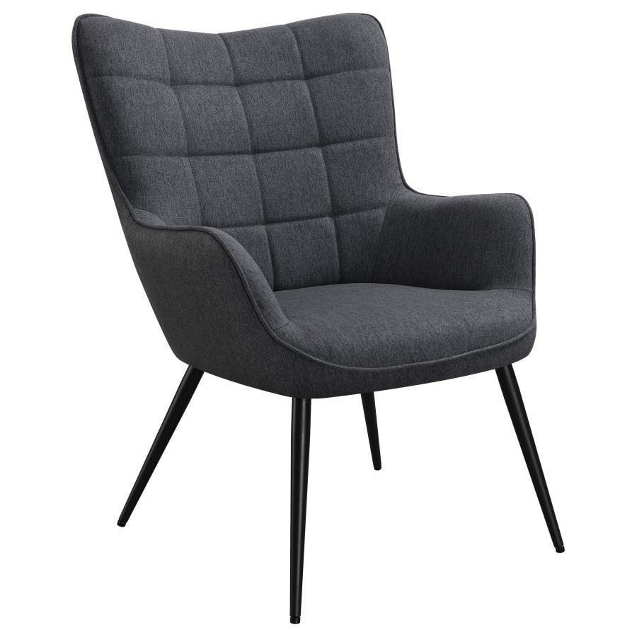 Isla - Accent Chair With Contoured Design And Slim Legs - Gray