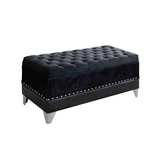 Barzini - Storage Bench - Black