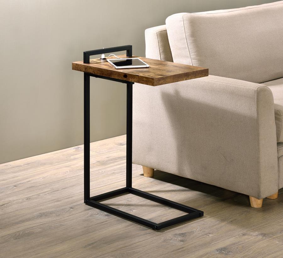 Maxwell - C-shape Snack Table - Light Brown