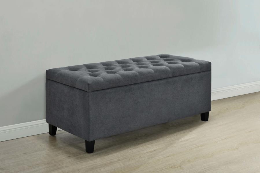 Samir - Lift Top Storage Bench - Gray