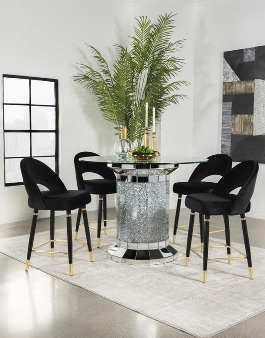 Ellie - 5 Piece Dining Room Set (Counter Height Table and Chairs) - Black