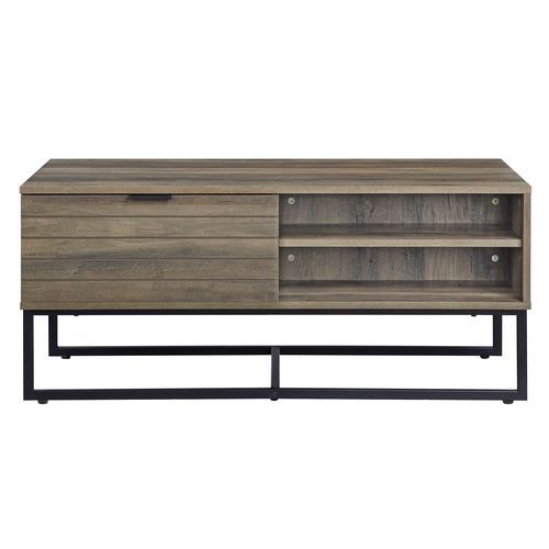 Homare - Accent Table - Rustic Oak & Black Finish