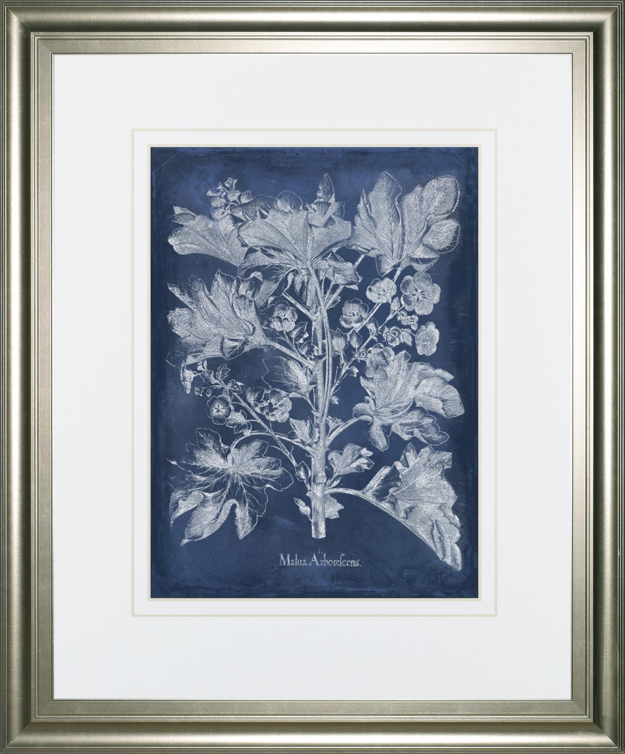 Besler Leaves in Indigo II By Vision Studio 34x40 - Blue