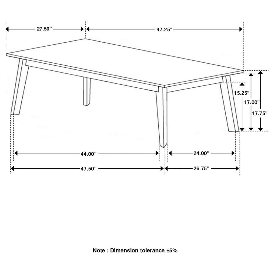 Bayhill - Rectangle Faux Marble Top Coffee Table - White