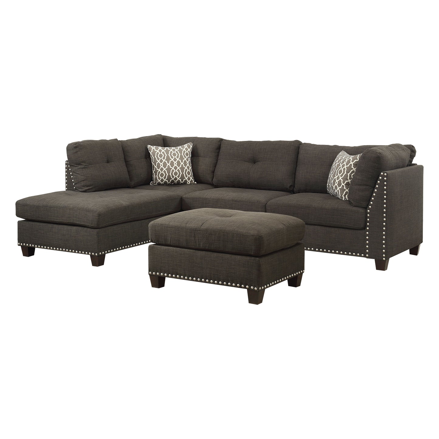 Laurissa - Sectional Sofa - Charcoal Linen