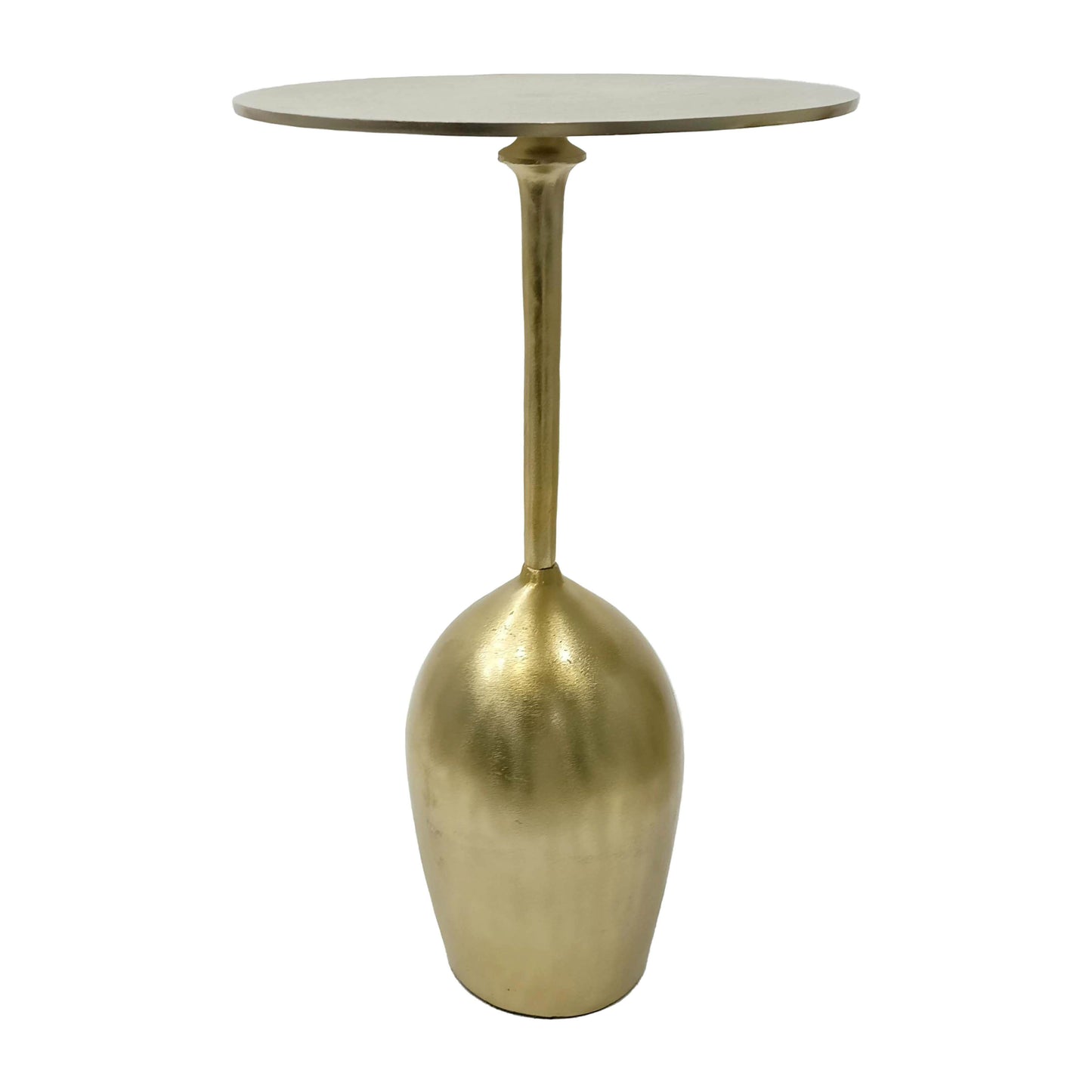 Metal Oval Base Side Table 13 x 22" - Gold