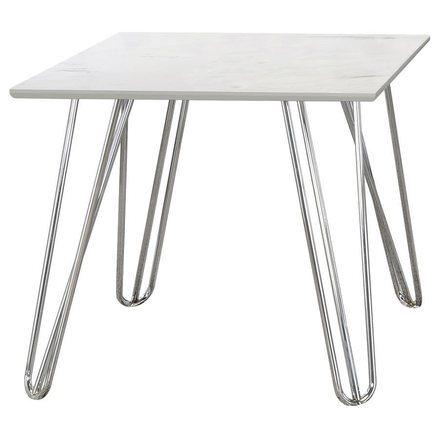 Harley - Leg Square End Table - White