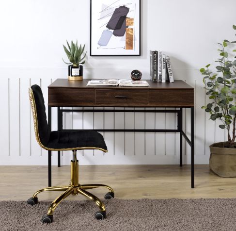 Verster - Desk - Oak & Black Finish