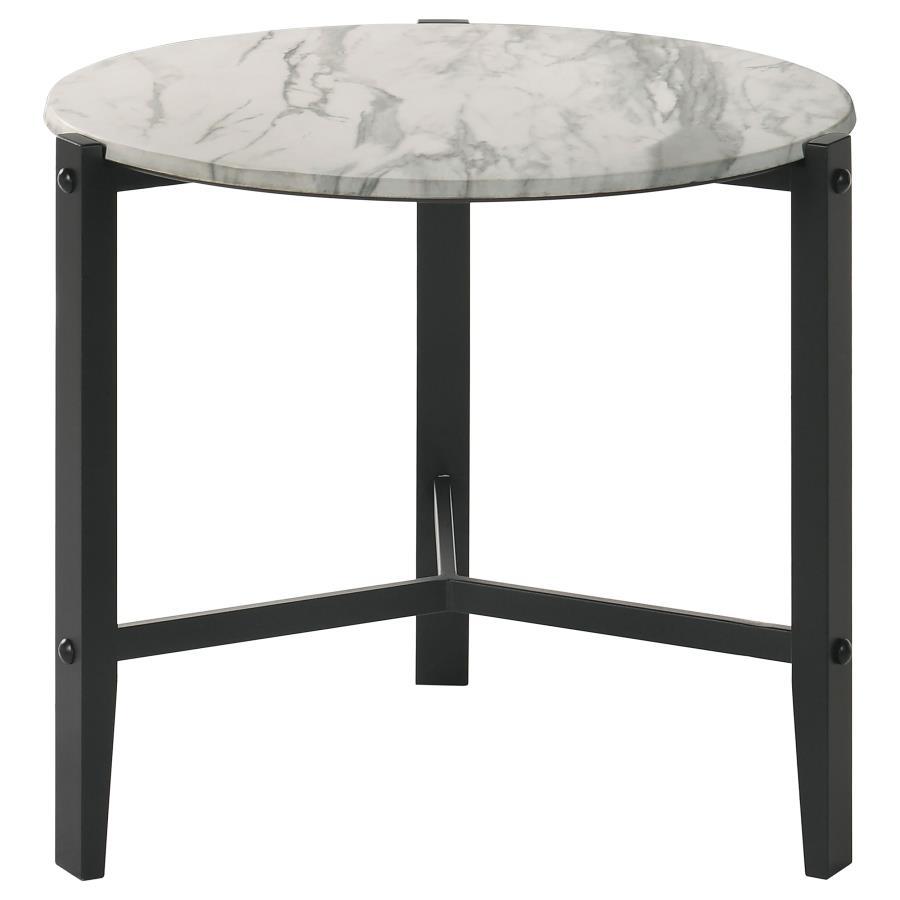 Tandi - Round End Table - White