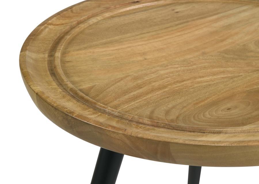 Zoe - Round End Table - Light Brown