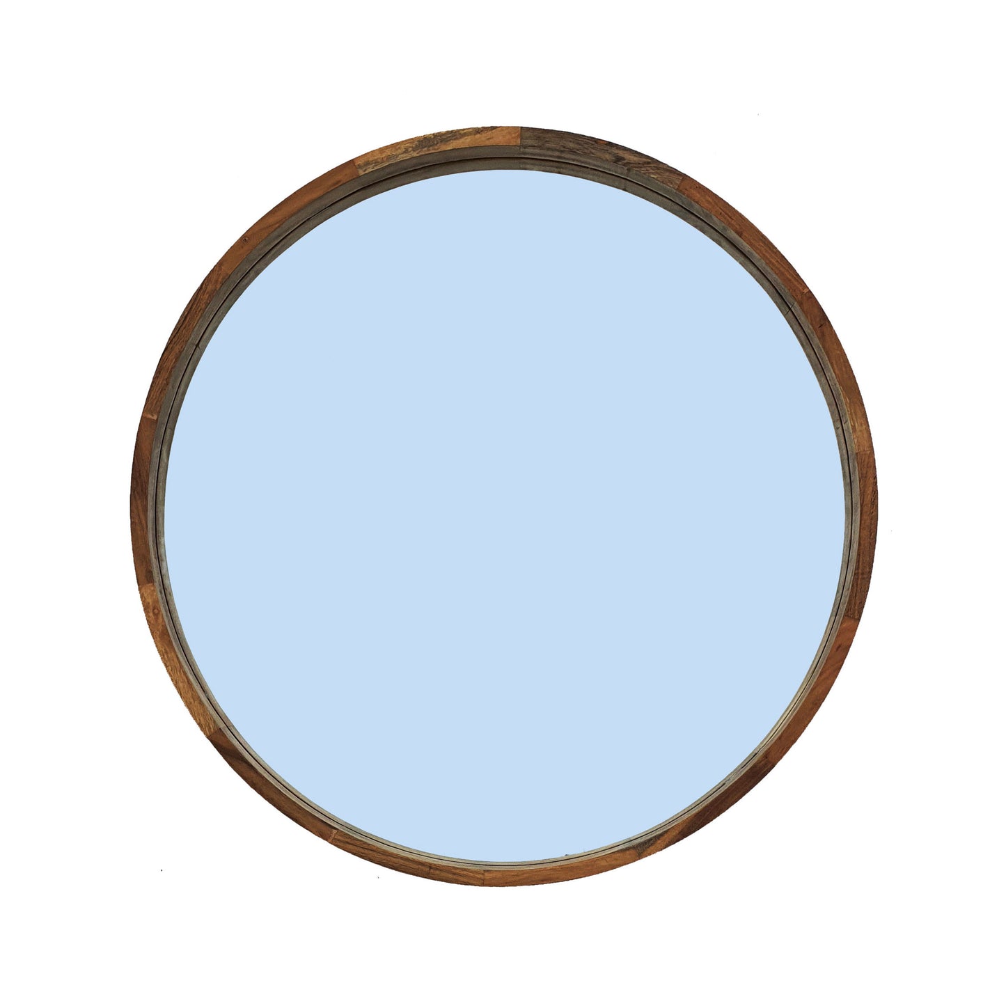 Round Mirror 39" - Brown