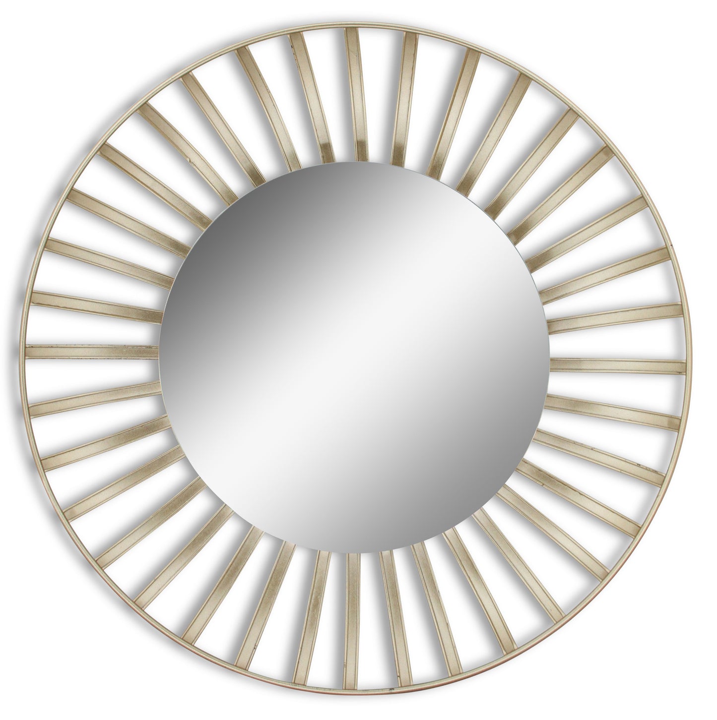 Metal Wall Mirror Silver 32 X 32