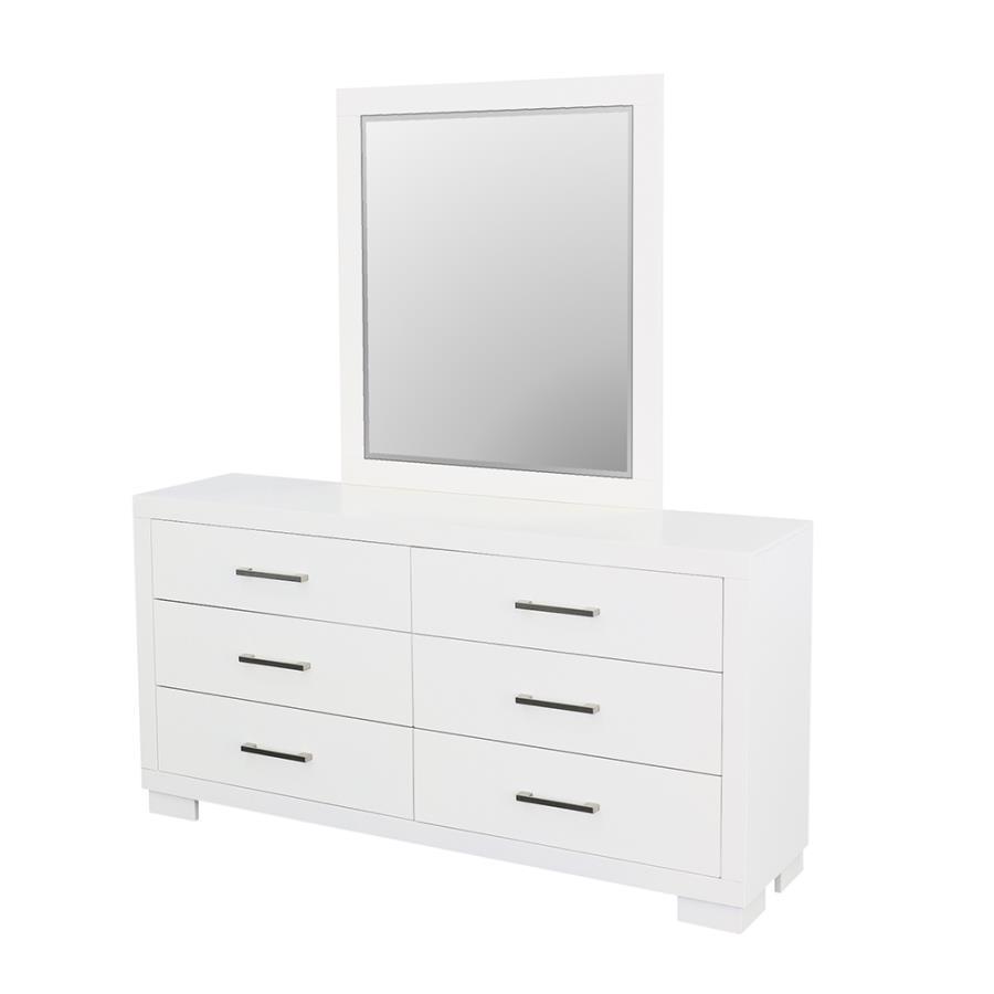 Jessica - Rectangular Mirror - White