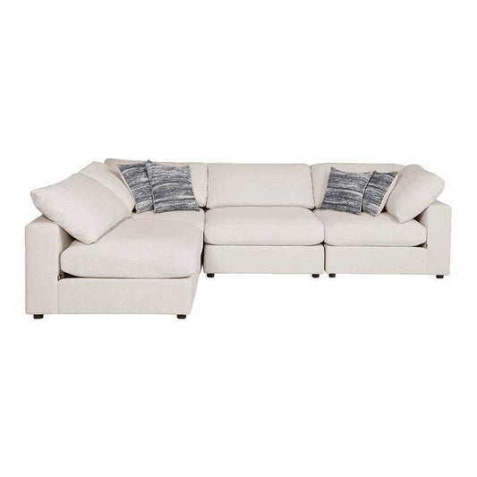 Serene - 4 Piece Sectional Set (2 Armless Chairs And 2 Corners) - Beige