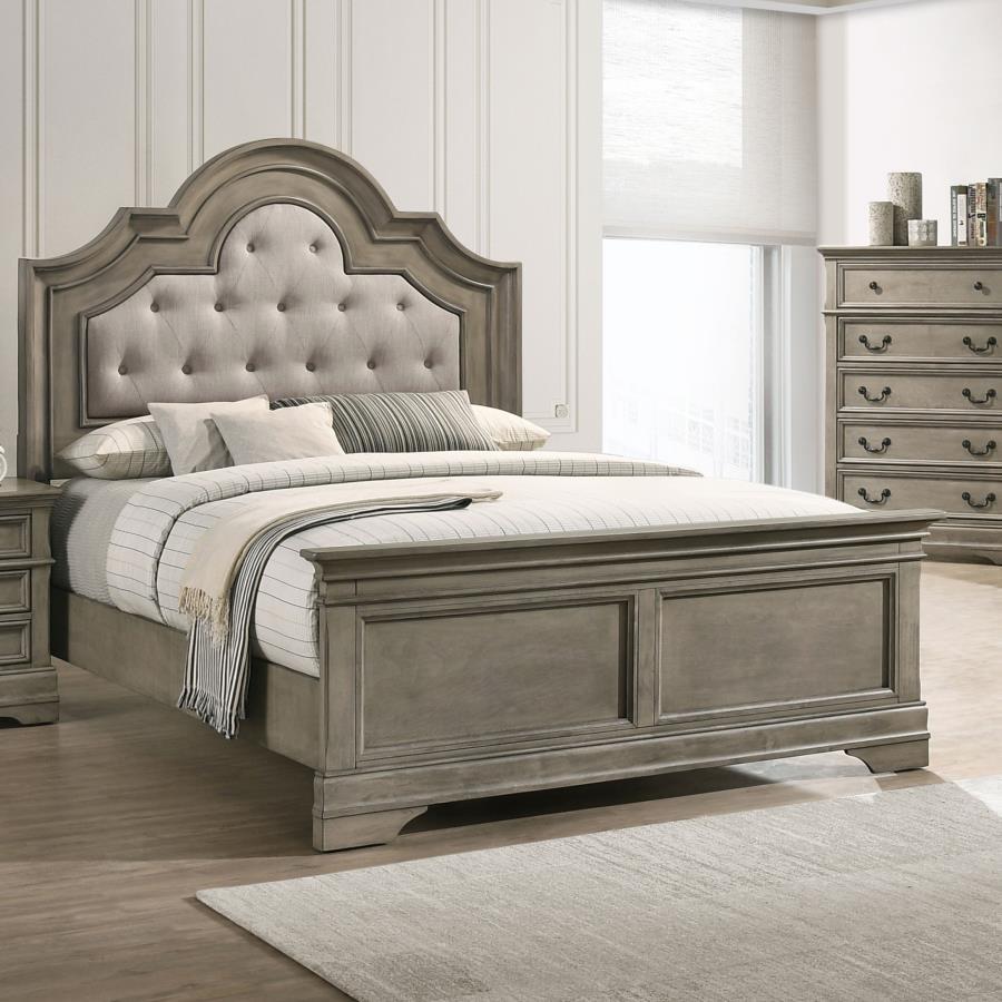 Manchester - King Bed - Light Gray