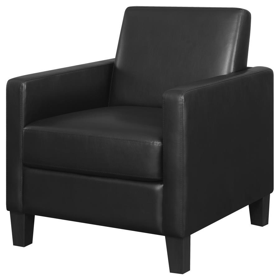 Julio - Accent Chair - Black - Faux Leather