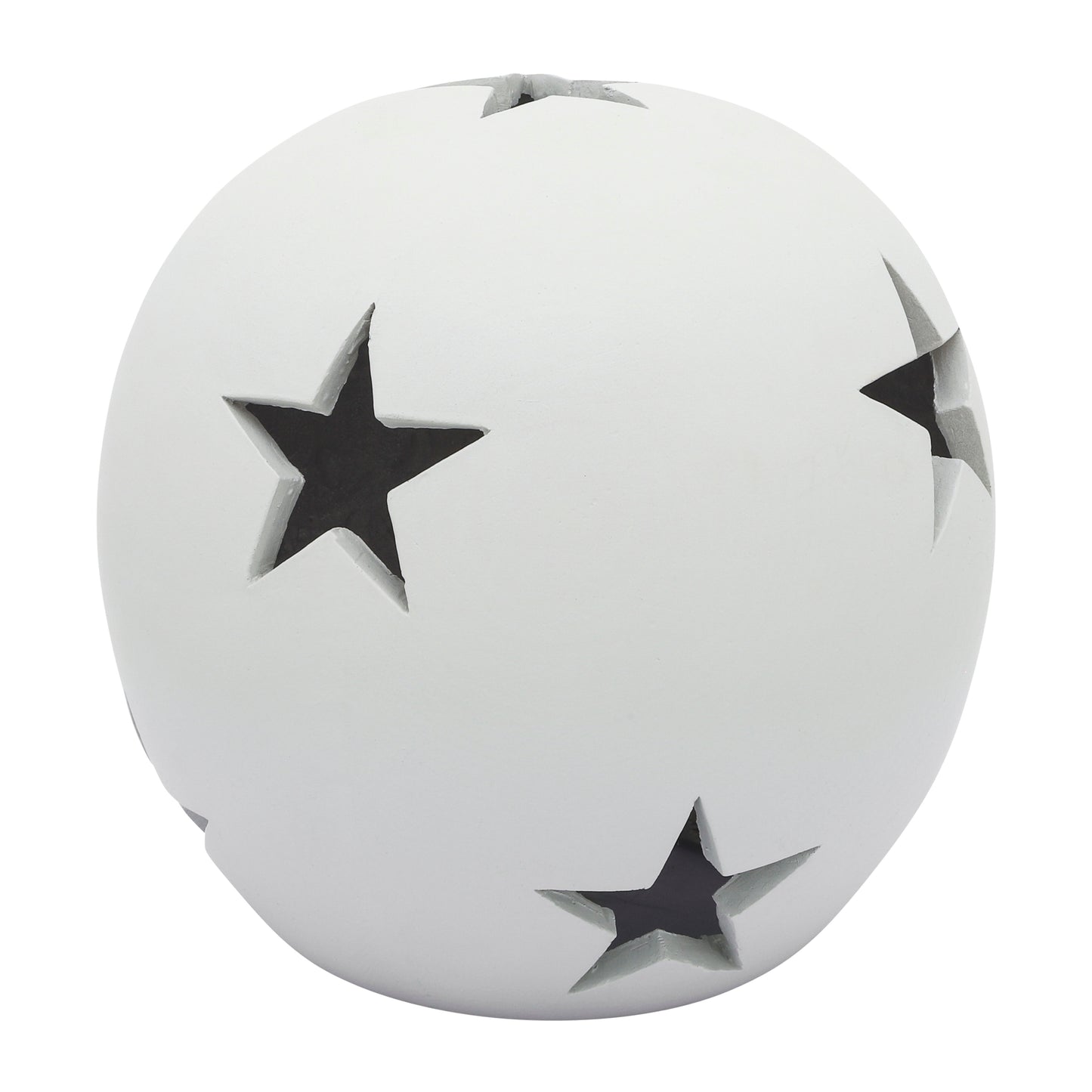 Ceramic 12" Star Orb - Matte White