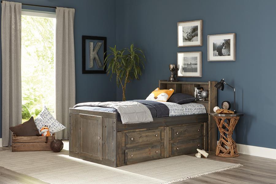 Wrangle Hill - Twin Captain's Bed - Brown