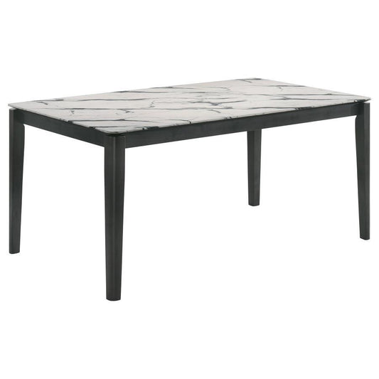 Stevie - Dining Table - Gray And White