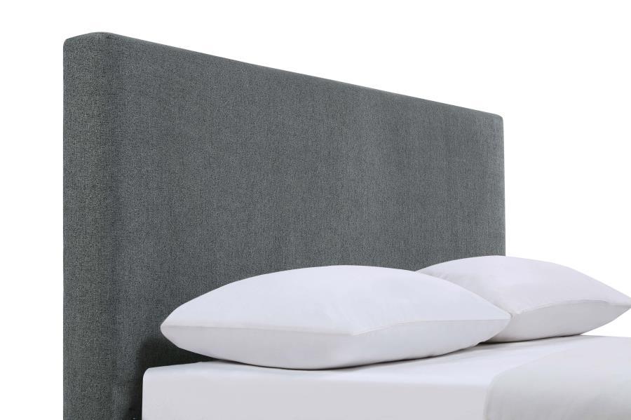 Gregory - Upholstery Platform Bed - Gray