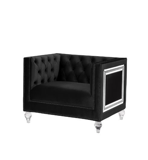 Heibero - Chair - Black Velvet - 31"