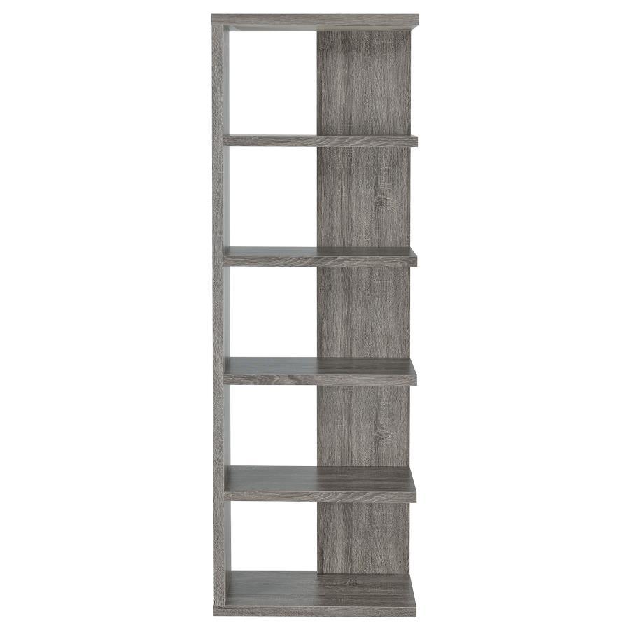 Harrison - 5-tier Bookcase - Gray