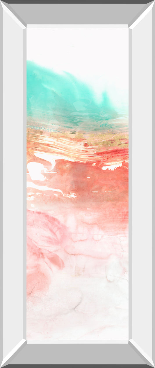 Earth Neon I By Pi Studio - Mirrored Frame Wall Art - Red