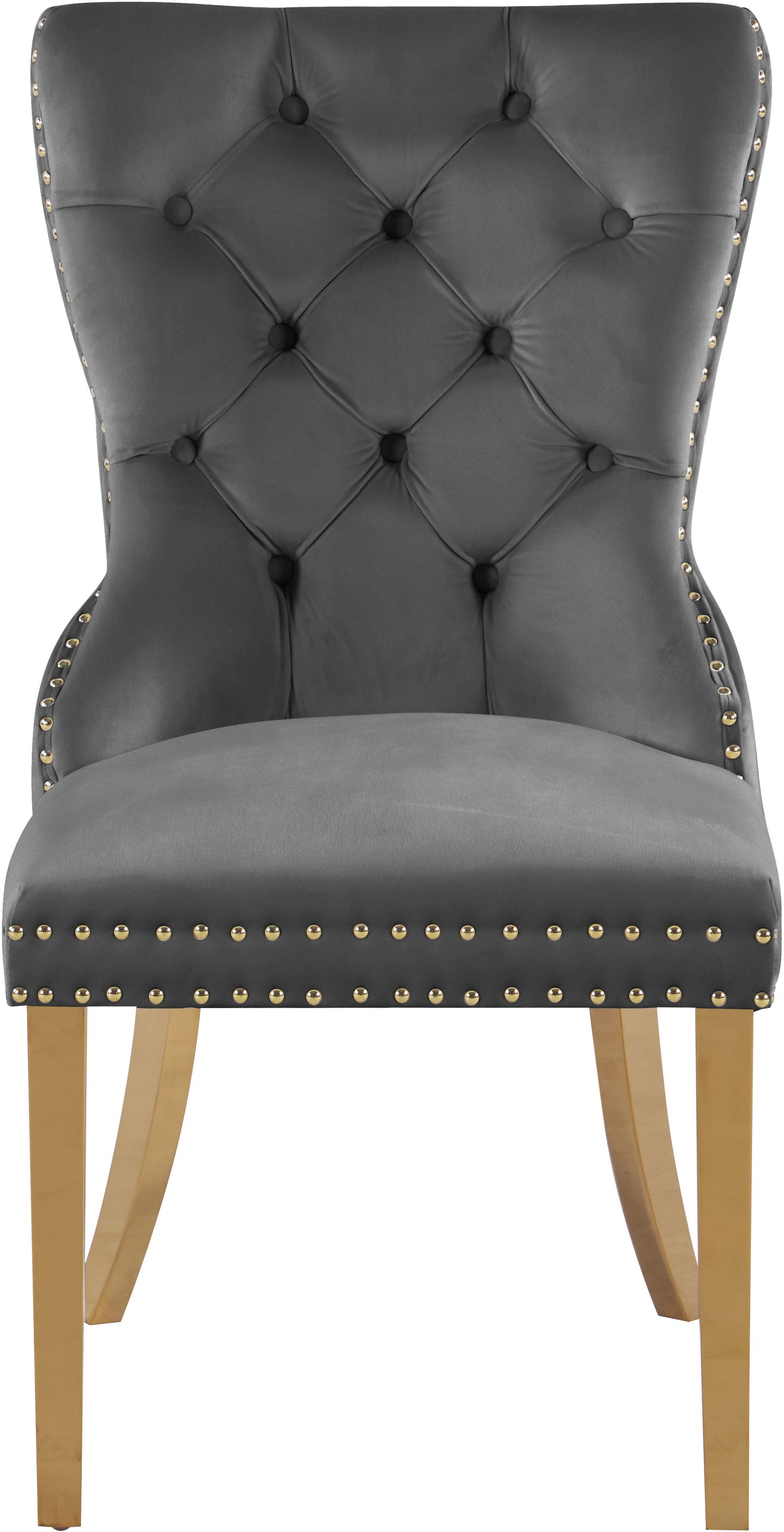 Carmen Velvet - Dining Chair with Gold legs (Set of 2)